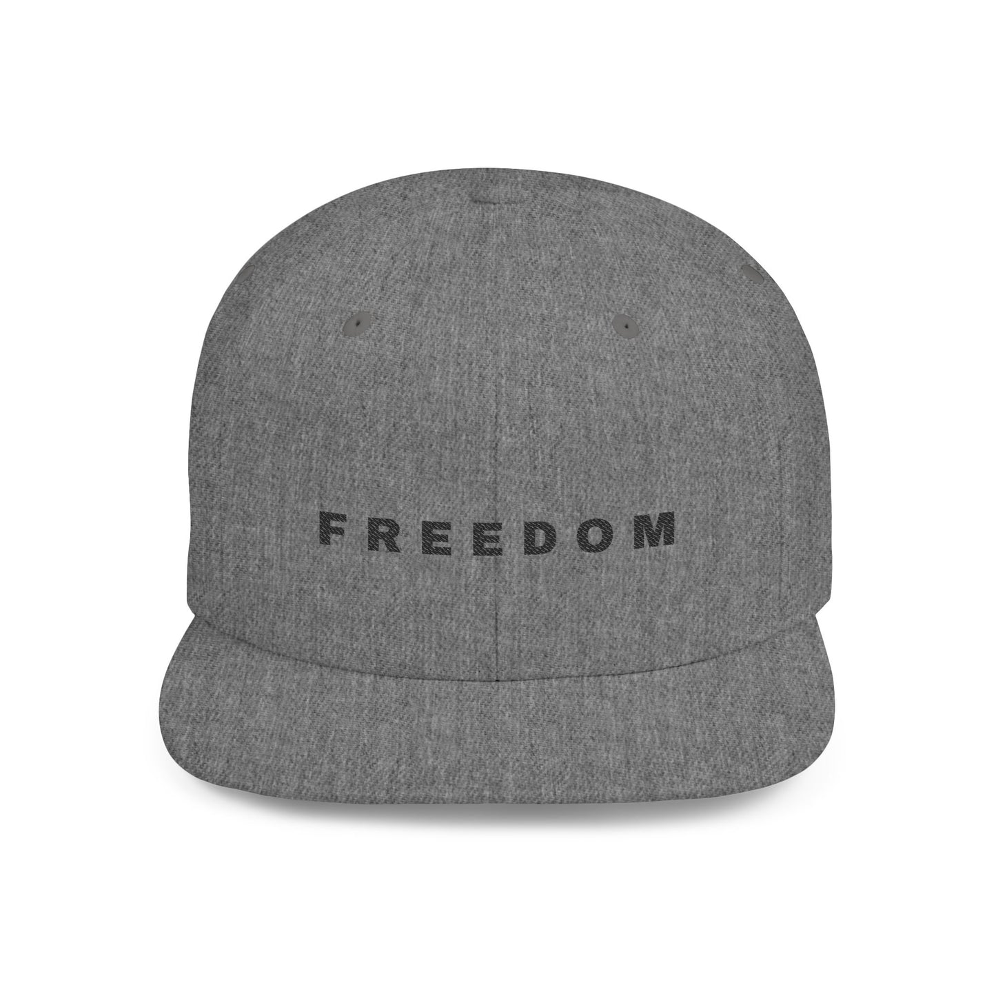 Freedom Flat Bill Snapback Hat, Adjustable Cap, Statement Hat, Casual Accessories, Gift for Him/Her, Everyday Wear