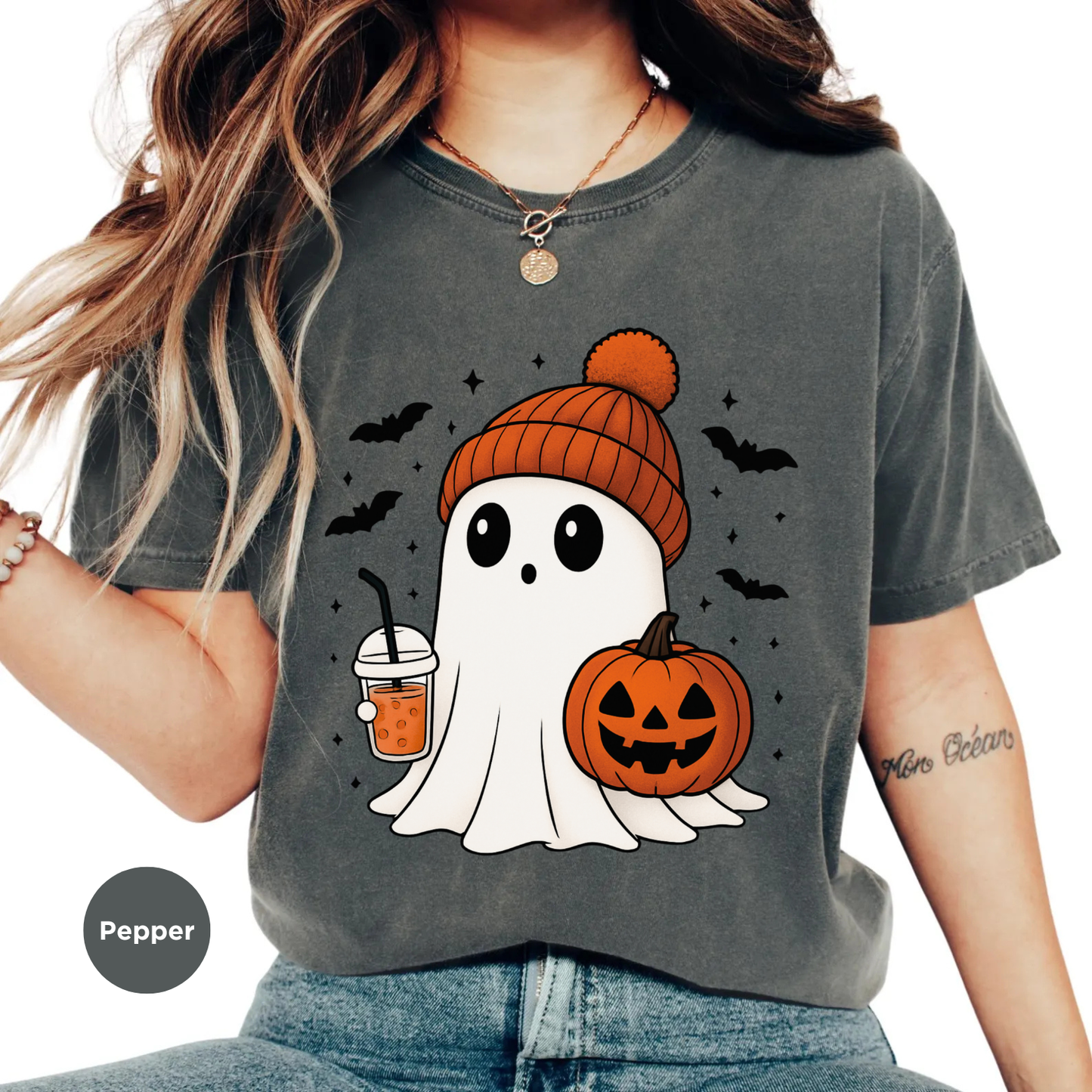 Cute Ghost Halloween T-shirt, Cute Halloween Shirt, Spooky Season, Ghost Shirt, Halloween T-Shirt