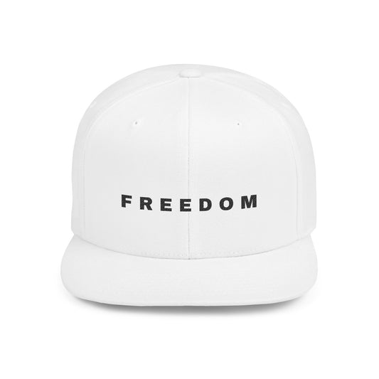 Freedom Flat Bill Snapback Hat, Adjustable Cap, Statement Hat, Casual Accessories, Gift for Him/Her, Everyday Wear