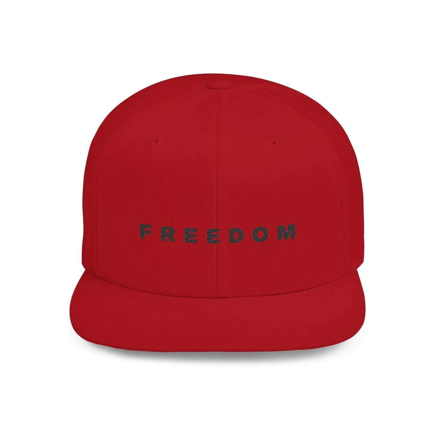 Freedom Flat Bill Snapback Hat, Adjustable Cap, Statement Hat, Casual Accessories, Gift for Him/Her, Everyday Wear