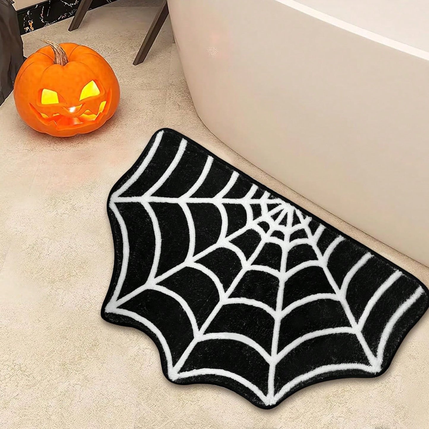 Spider Web Mat Halloween Rug