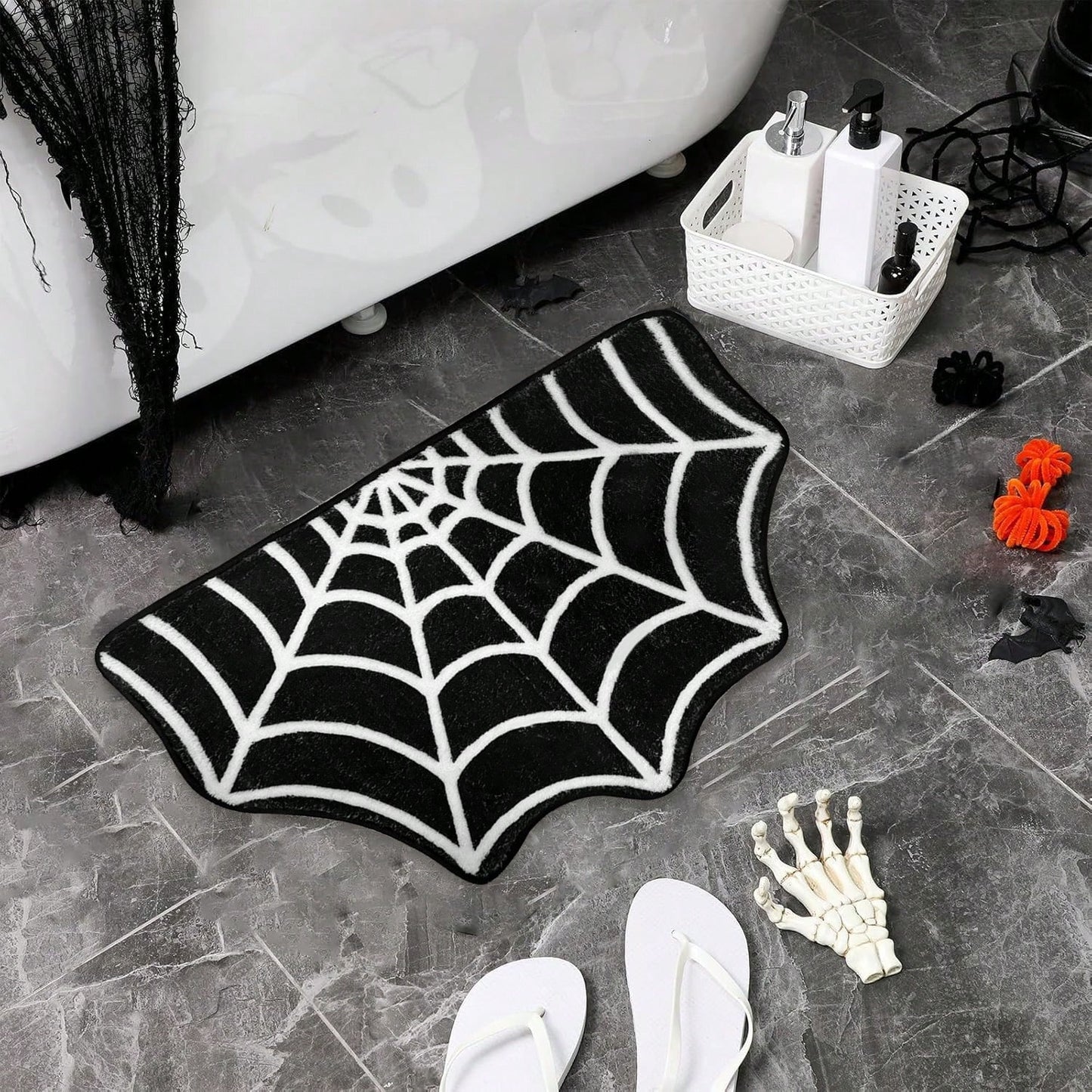 Spider Web Mat Halloween Rug