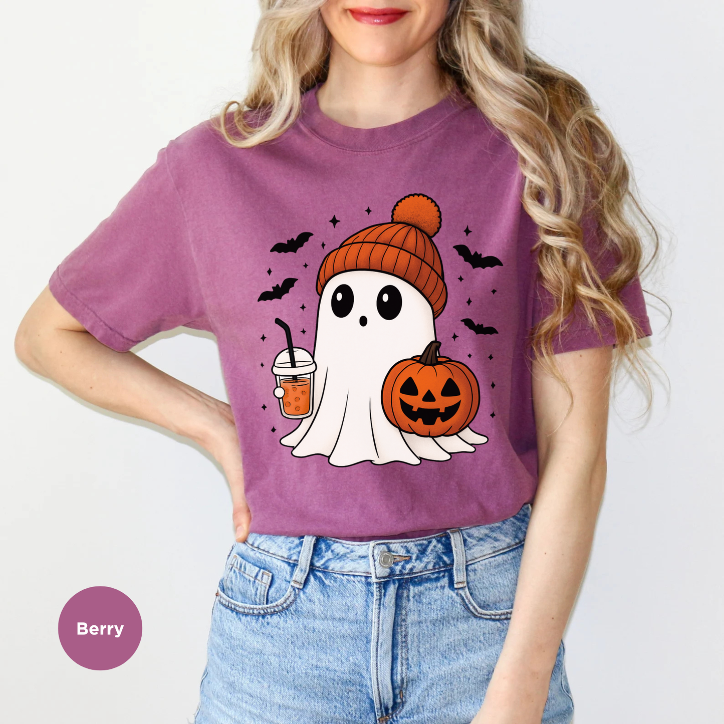 Cute Ghost Halloween T-shirt, Cute Halloween Shirt, Spooky Season, Ghost Shirt, Halloween T-Shirt