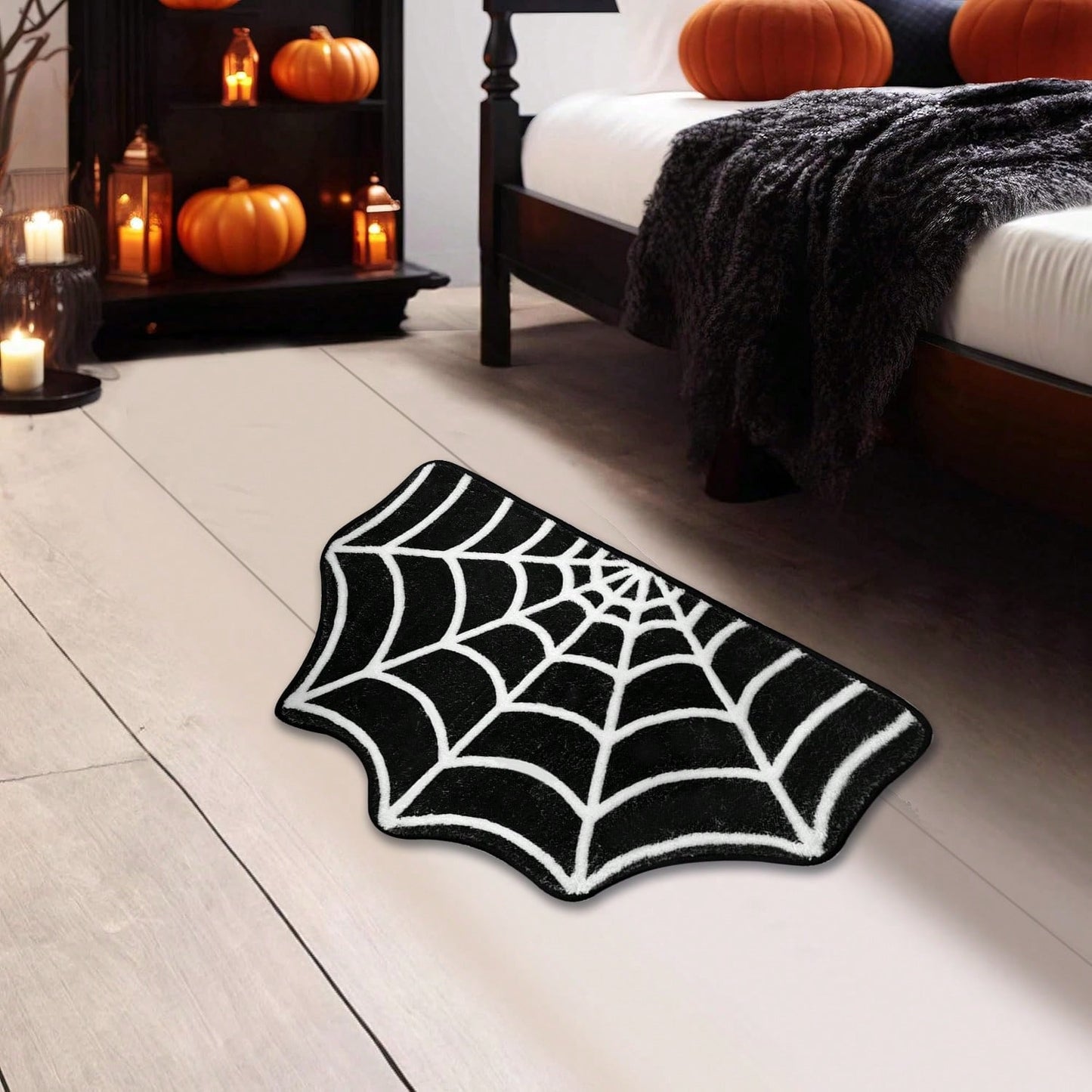 Spider Web Mat Halloween Rug
