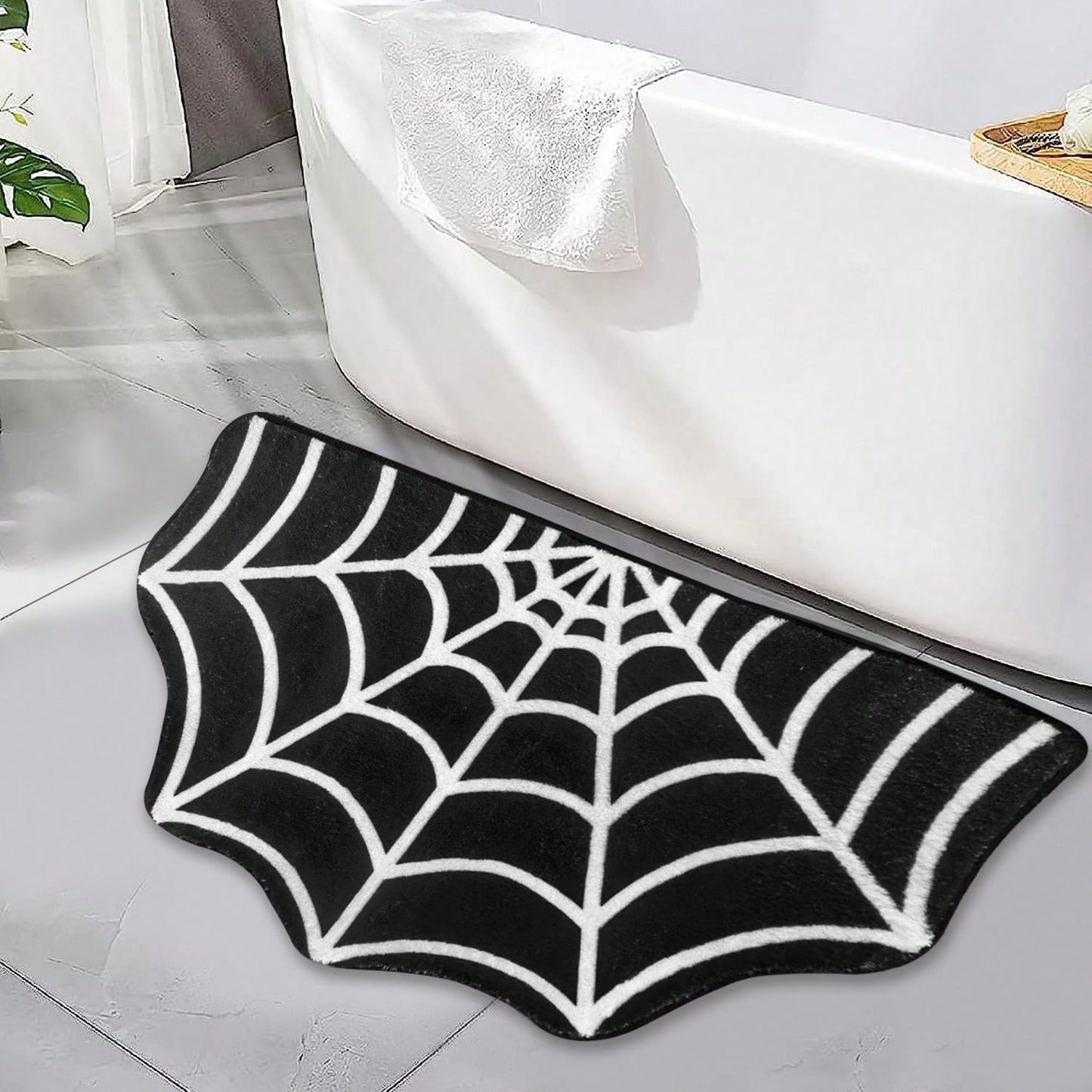 Spider Web Mat Halloween Rug