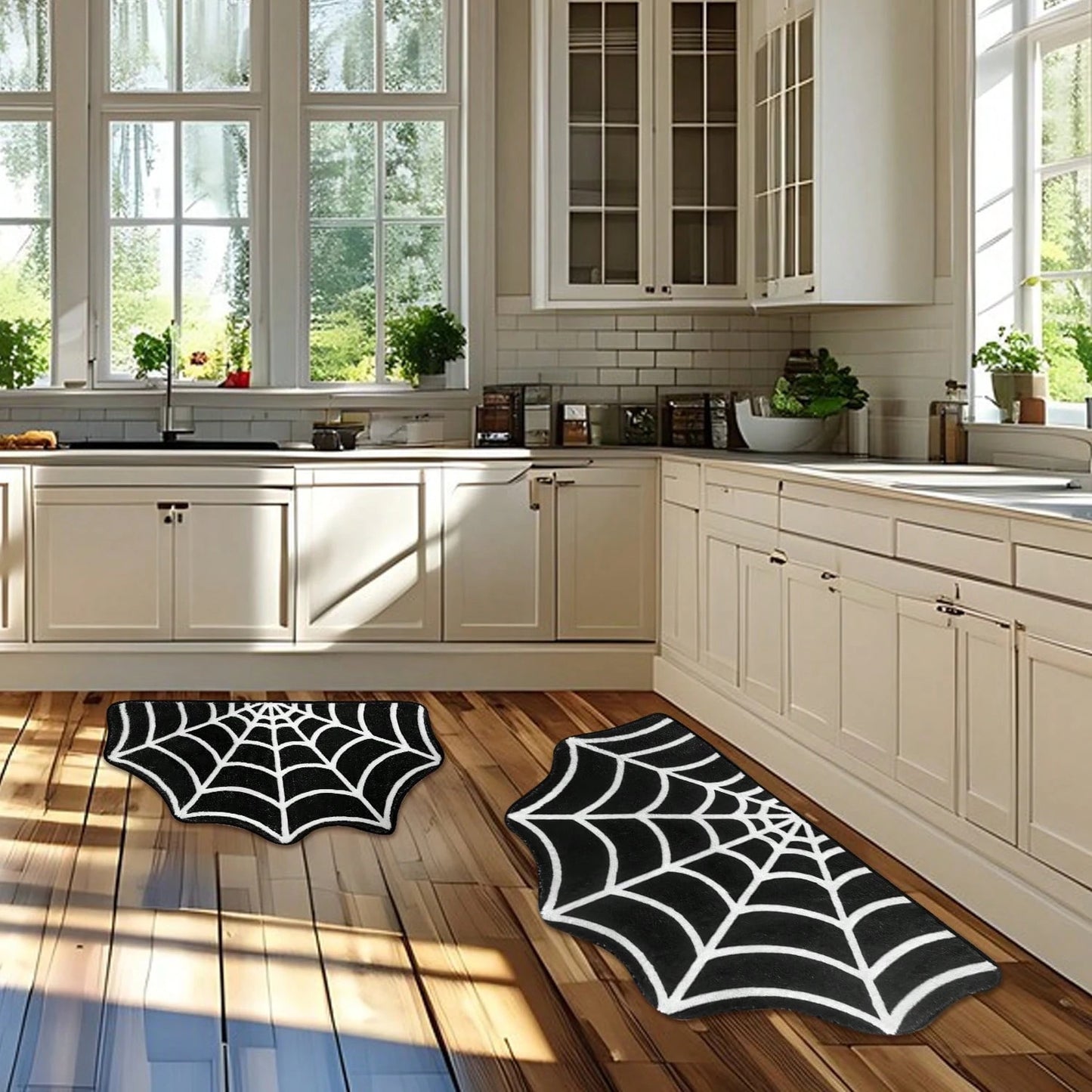 Spider Web Mat Halloween Rug
