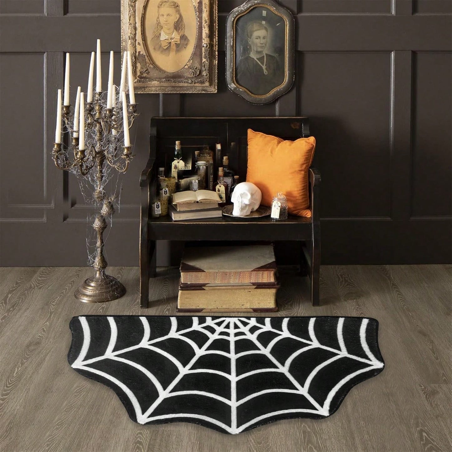 Spider Web Mat Halloween Rug